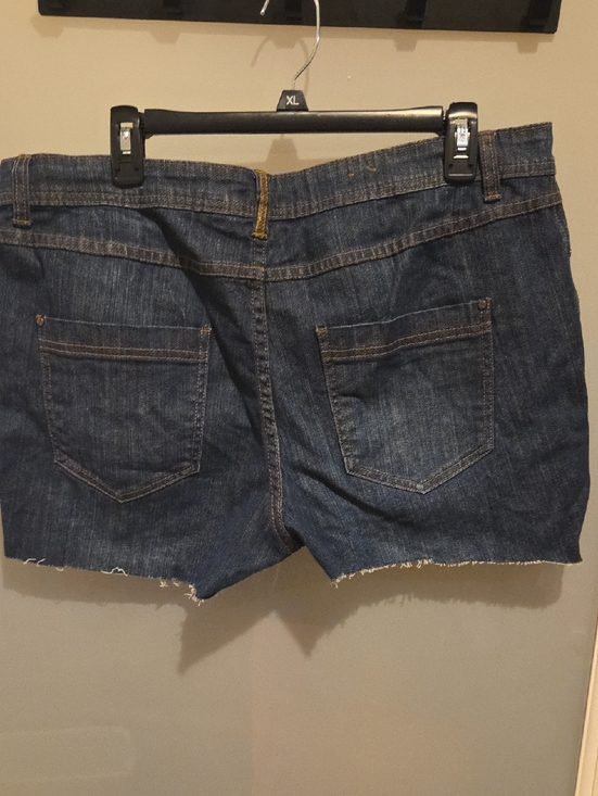 MS made Pants - Denim Cutoff Shorts - Dark Blue